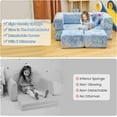 thumbnail image 6 of LinkRomat Replacement Slipcover for Children's Sofa, Soft and Durable with Easy-Clean Fabric, Pattern Blue Dinosaur, 6 of 10