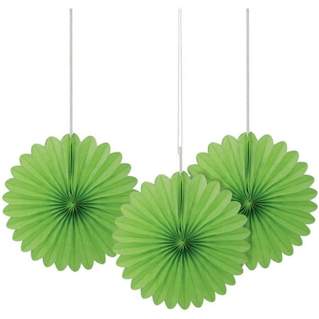 - Lime Green Tissue Paper Fan Decorations, 6in, 3ct