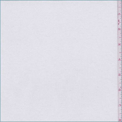 White Ribbed Knit, Fabric By the Yard