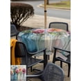 thumbnail image 6 of Square Outdoor Tablecloth with Umbrella Hole Spring Flowers Outside Table Cloth Waterproof Patio Table Cover Farmhouse Watercolor Floral Leaves Zipper Tablecloths for Picnic Party Camping 60x60 Inch, 6 of 8