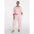 thumbnail image 3 of Joyspun Women's Mommy-Daughter Family Matching Cotton Blend Sleep Top and Pants Pajama Set, 2-Piece, Sizes XXS-3X, 3 of 9
