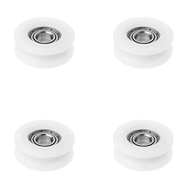 MroMax Lot De 4 Poulies En Plastique Nylon En Forme De U 4 X 18 X 6 Mm