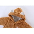 thumbnail image 5 of WOYY Boys Romper Cartoon Fuzzy Soft Hooded Jumpsuit Winter Warm Onesie, 5 of 8