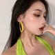 thumbnail image 5 of Stylish Circle Hoop Earrings Dangle Earrings Comfortable Ear Jewelry Acrylic Texture Suitable for Daily and Party Wear, 5 of 5