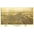 thumbnail image 2 of Moyer 24x16 Gold Ornate Wood Framed with Double Matting Museum Art Print Titled - Chambersburg Pennsylvania - Moyer 1894, 2 of 4