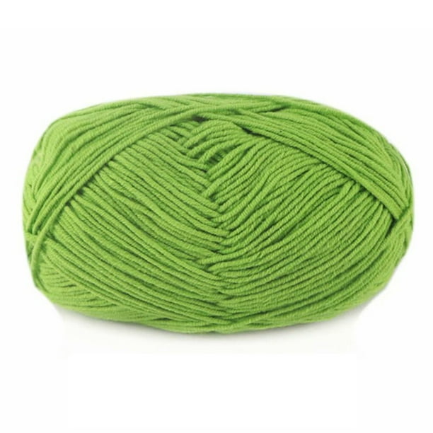 Yuarrent Hilo de ganchillo, hilo de tejer multicolor, artesanías para ropa de bebé, juego de madejas de hilos flexibles, artes de 4 capas para Artesanía 48Brote verde