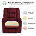 thumbnail image 5 of MCombo Oversized 26" Seat Width Dual Motor Power Recliner Lift Chair with Vibration and Heat for Height 5'7"-6'2", Infinite Position, 5 of 11