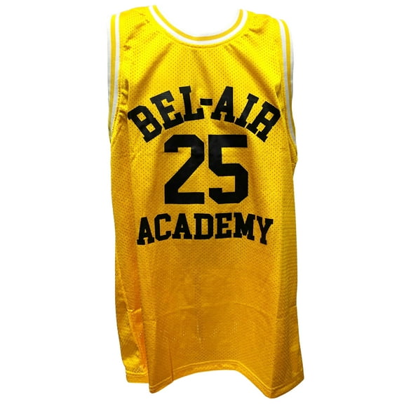 Carlton Banks #25 Bel Air Yellow Basketball Jersey - Mens Small