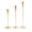 Gold, variant on Qholemyo Set Of 3 Sleek Gold European Candleholder Tabletop Ornament Home Decor For Wedding Candlelit Dinner
