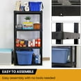 thumbnail image 3 of Hyper Tough Plastic Shelf Garage Shelves 4-Tier 57"H x 14"D x 30"W 2-Pack Black-400 lb Total Capacity, 3 of 7
