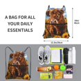 thumbnail image 3 of Sigee Cloud Sky Sunflower Cow for Drawstring Zipper Backpack ,Waterproof, Durable, Lightweight Gym Bag for Sports, 3 of 5