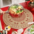 thumbnail image 5 of RKSTN Napperons de Noël Napperons Ronds Tissés Flocon de Neige Renne Napperons Rouges Anti-Bavures pour Tables de Cuisine de Fête, 5 of 5