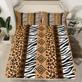 thumbnail image 2 of Homewish Leopard Stripe King Sheet Set (4-Piece) Boho Geometric Zebra Decor For Boys Kids, 2 of 7