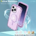 thumbnail image 3 of Allytechgroup iPhone 11 Pro Max Case with Screen Protector, Magnetic Back Cover Compatible with Magsafe Transparent Shockproof Drop Proof Phone Case for Apple iPhone 11 Pro Max, Lightpurple, 3 of 8