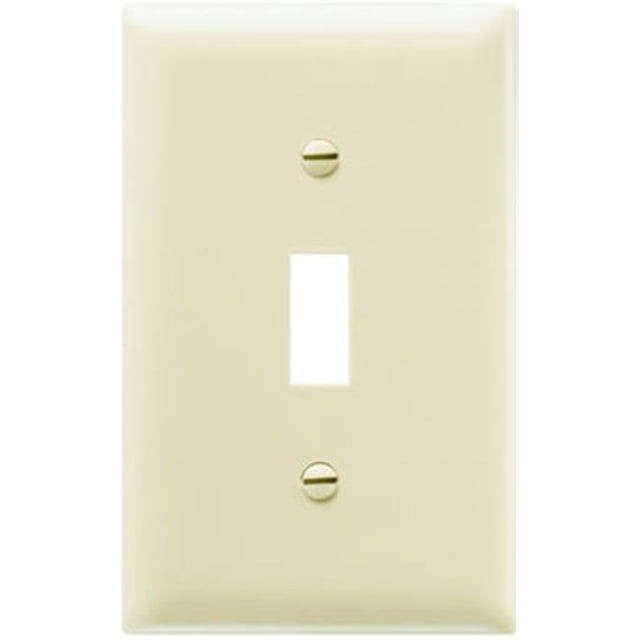 TP1ICC100 1 Gang 1 Toggle Opening Nylon Wall Plate, Ivory