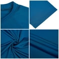 thumbnail image 4 of Weilanxin Swim Shirts Short Sleeve for Men Quick Dry Running UPF50+ Sun Protection Rash Guard Top BT3-PeacockBlue L, 4 of 7