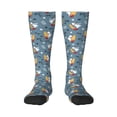 thumbnail image 2 of Lsque Surf Shark Printed Crew Socks Men's Women's LightWeight Thin Casual Calf Socks ,Knee High Socks,Cotton Socks, 2 of 9