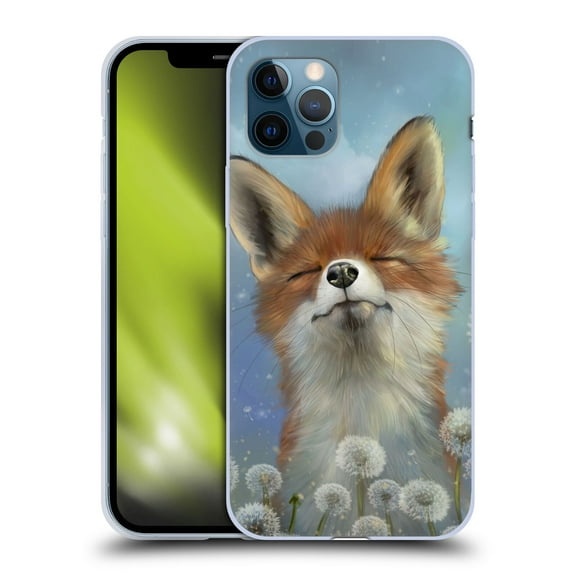Head Case Designs Officially Licensed Ash Evans Animals Dandelion Fox Soft Gel Case Compatible with Apple iPhone 12 / iPhone 12 Pro