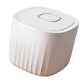 thumbnail image 1 of Contenedor de arroz, cubo para cereales, gran capacidad, 11 lb, hermético, con tapa con cierre Blanco, 1 of 9