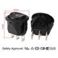thumbnail image 4 of UL Listed AC250V/10A 125V/15A 3P SPDT 3 Position Round Button Boat Rocker Switch, 4 of 4