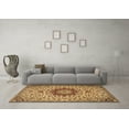 thumbnail image 3 of Ahgly Company Indoor Square Medallion Brown Traditional Area Rugs, 5' Square, 3 of 4