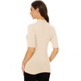 thumbnail image 4 of ORUYROP Chandail à Manches Courtes pour Femmes, Pull Ajusté en Jersey, 4 of 6