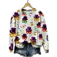 thumbnail image 4 of Mifsaly Mardi Gras Sweatshirt for Women Loose Long Sleeve Crewneck Carnival Shirts Cute Print Baggy Pullover Tops Festival Party Colorful T-Shirts Spring Daily Loungewear XL, 4 of 6