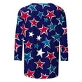 thumbnail image 4 of Xdegoge 4Th of July Shirts for Women 3/4 Sleeve Patriotic American Flag Shirt Star Striped Graphic Tee Shirts Dressy Casual USA Blouse Summer Independence Day Tops Orders Placed My Account Recently, 4 of 5
