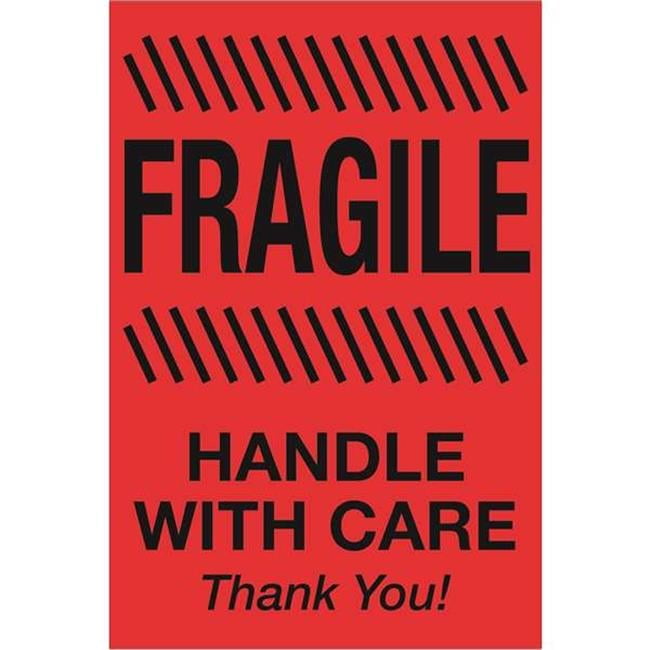RBHK 'Fragile' Shipping Labels - 3" X 5", Red Permanent Stickers, 1000 Total (2 Rolls Of 500) - View #5