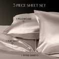 thumbnail image 2 of Martex Elegance 3-Piece Twin Satin Sheet Set | Silky Smooth | Great for Hair & Skin | Rose Gold, 2 of 8