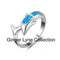 thumbnail image 5 of Dolphin Fire Opal Ring White Gold Plated Womens Ginger Lyne Collection, 5 of 5