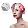 thumbnail image 2 of KLL Heart Plaid Pattern Shower Cap & Bath Cap for Women,Reversible Oversized Waterproof Shower Caps for all Hair Lengths,Elastic Reusable Bathing Hair Cap, 2 of 6
