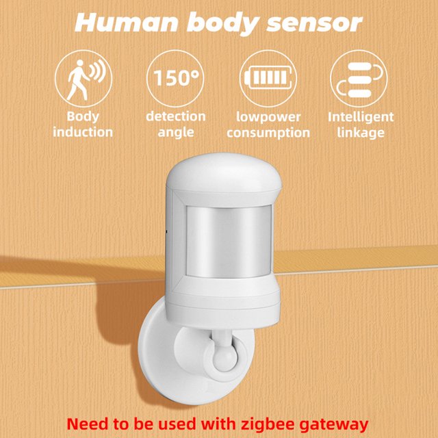 Capteur de Mouvement Tuya Zigbee Sans Fil Corps Intelligent Antivol Capteur de Mouvement Détection d'Alarme Infrarouge Vie Rotation 360° Application Antivol Détection Hub