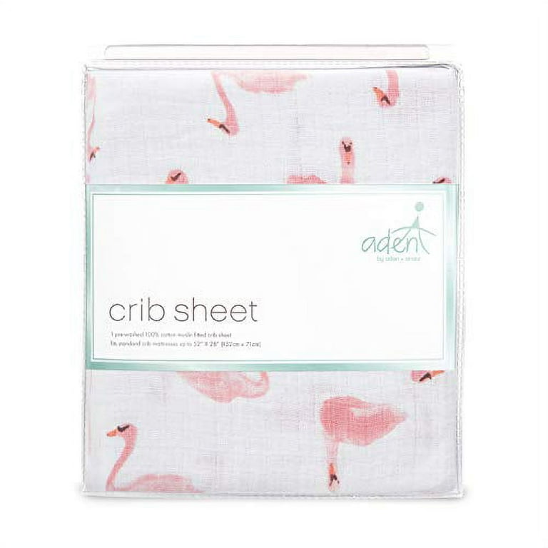 aden anais essentials aden crib sheet briar rose swans