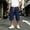 Navy, variant on Men's Big & Tall Basketball Capri Pants Below Knee 3/4 Pants 13 inch Loose Fit Elastic Waist Summer Casual Baggy Sweat Shorts with Pockets Streetwear Size 3XL Gray