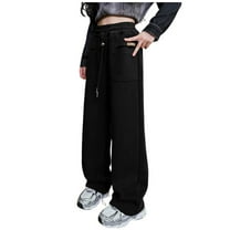 Girls Pants Drawstring Elastic Sweatpants Joggers Warm Sweatpants for Kids Track Girls Pants for Gymnastics Girls Sports Clothes Youth Softball Pants Big Girls Sweatpants Kids Sweats Girl Outfits