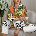 thumbnail image 6 of Fotbe It'S Fall Y'All Pattern Long Sleeve Pajama Set for Women,Sleepwear Set,2-piece Loungewear Set,Soft PJs Comfy Nightwear with Pockets -Large, 6 of 7