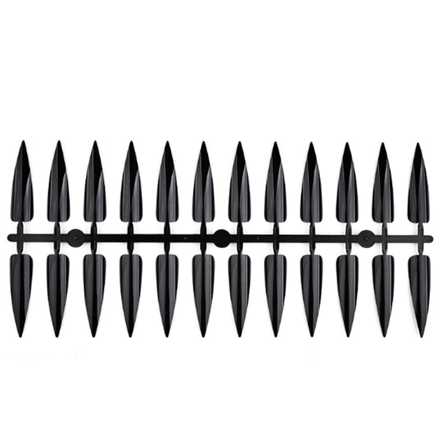 stanreset 240pcs/set Natural Long Sharp False Nails Set Wide Application Supported Premium Transparent+240pcs
