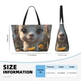 thumbnail image 4 of Daiia Adorable Llama In Flowers Beach Travel Bag - Water-Resistant Beach Bag, Lightweight Tote with 7 Pockets for Women and Men - Gym,Pool,Camping,Reusable Grocery Bag, 4 of 7