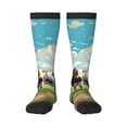 thumbnail image 1 of Bingfone Prairie Pasture Cow Print Compression Socks for Women and Men Long Socks for Running Athletic Cycling Nurse, 1 of 6