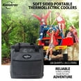 thumbnail image 3 of Koolatron Thermoelectric Iceless Electric Cooler Bag, 12Volt 26 qt (25 L) Black Gray, 3 of 9
