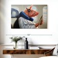 thumbnail image 3 of Elephant Stock When Pigs Fly Ii Wall Art - Horizontal Canvas Wall Art - Living Room Wall Decor - Humor Canvas - Black And Pink Decor By Lucia Heffernan - 39" x 26", 3 of 8