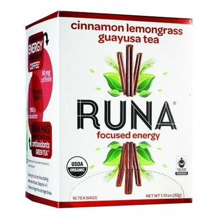 Guayusa Tea Organic Cinnamon Lemongrass Runa 16 Bag