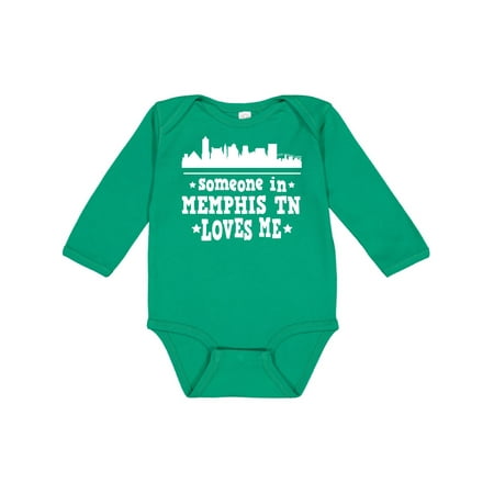 

Inktastic Memphis Tennessee Someone Loves Me Skyline Gift Baby Boy or Baby Girl Long Sleeve Bodysuit