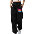 thumbnail image 4 of qolati Womens High Waisted Sweatpants Elastic High Waisted Joggers Casual Loose Sport Pants with Pockets Cinch Bottom Trousers, 4 of 6