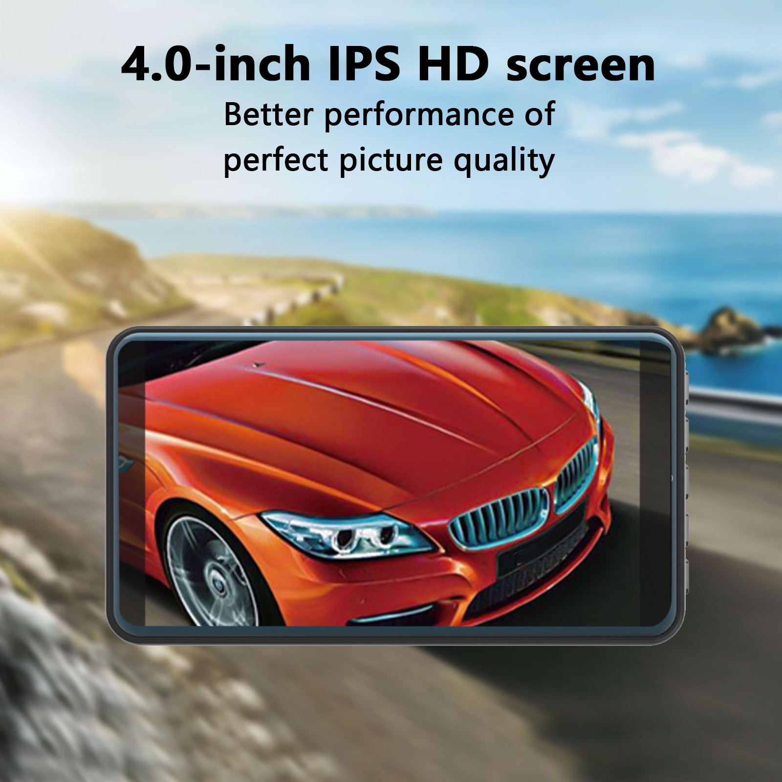 Dash Camera for Cars,Night Vision Dash Cam Front and Rear,4 Inch Ips