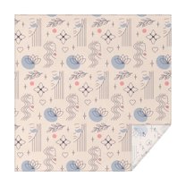 Christmas Square Tablecloth 42x42 Inch – Waterproof Polyester Printed Table Cover, Wrinkle Resistant & Washable for Kitchen Dining Picnic Party Decor, Single-v4-15, White