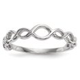 thumbnail image 1 of 14k White Gold Polished Twisted Loops Ring, 1 of 1