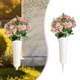 thumbnail image 2 of Artificial Cemetery Flowers, Binkne Silk Memorial Day Rose Flowers Bouquet, Outdoor Grave Flowers for Grave Vase Cemetery Graveyard Headstones, 2 of 9