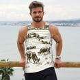 thumbnail image 6 of Daiia Cows Grazing On The Meadow 1 Printed Men's Quick Dry Fit Muscle Tank Top Slim-Fit Tank Workout Tank Top Lightweight Sports Tank Top-3X-Large, 6 of 7